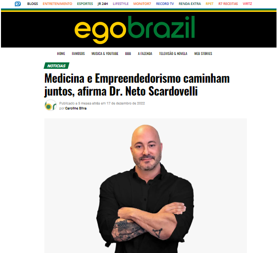 Medicina e Empreendedorismo caminham juntos, afirma Dr. Neto Scardovelli